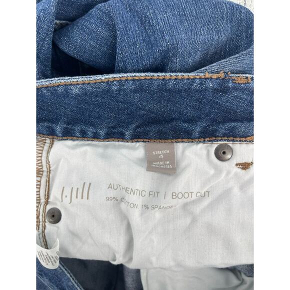 J.Jill Dark Wash Blue Stretch Denim Authentic Fit Boot Cut Jeans Women's Size 4 - Picture 9 of 9
